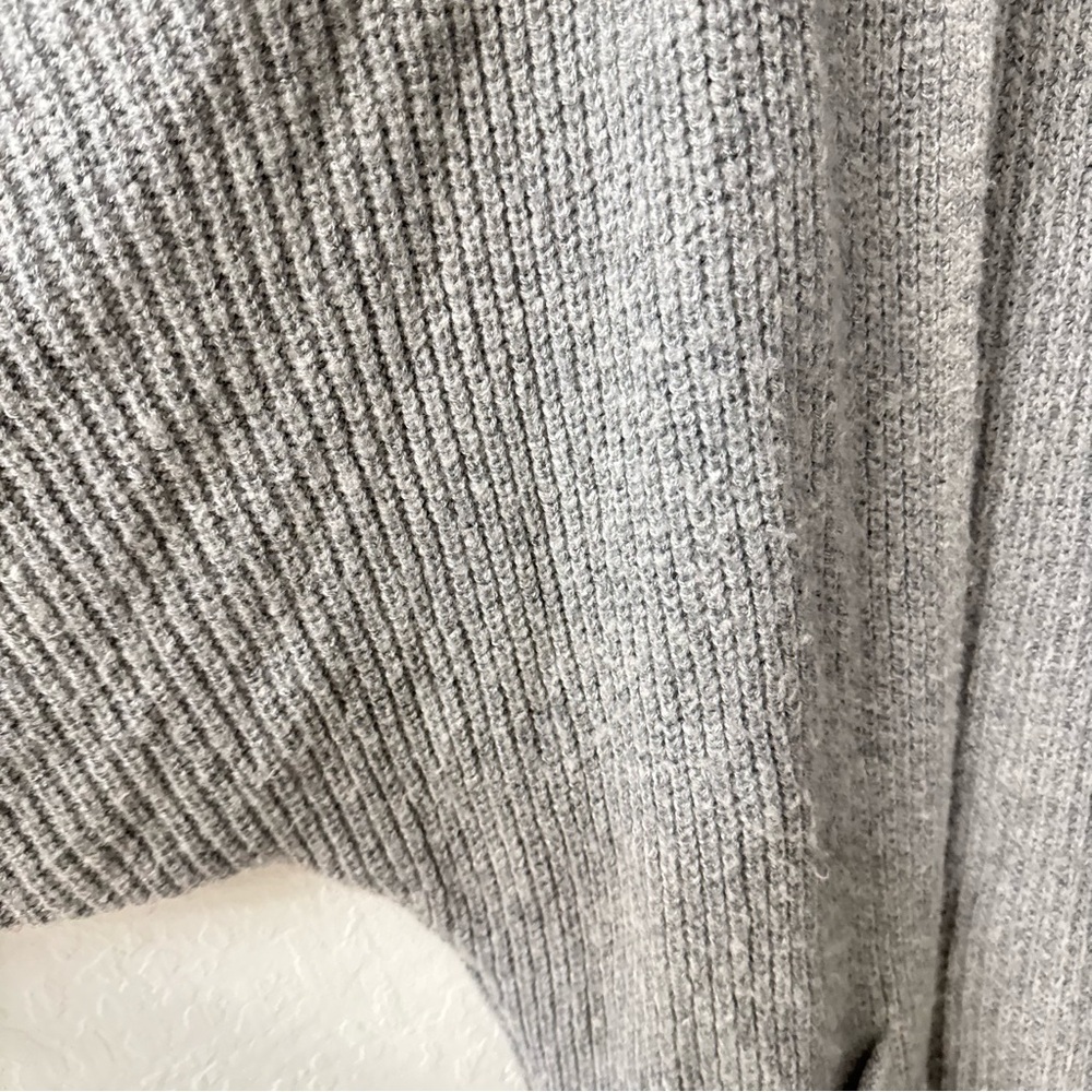 Luxverr Heather Gray Knit Cardigan Open Front Oversized Small - Picture 3 of 4
